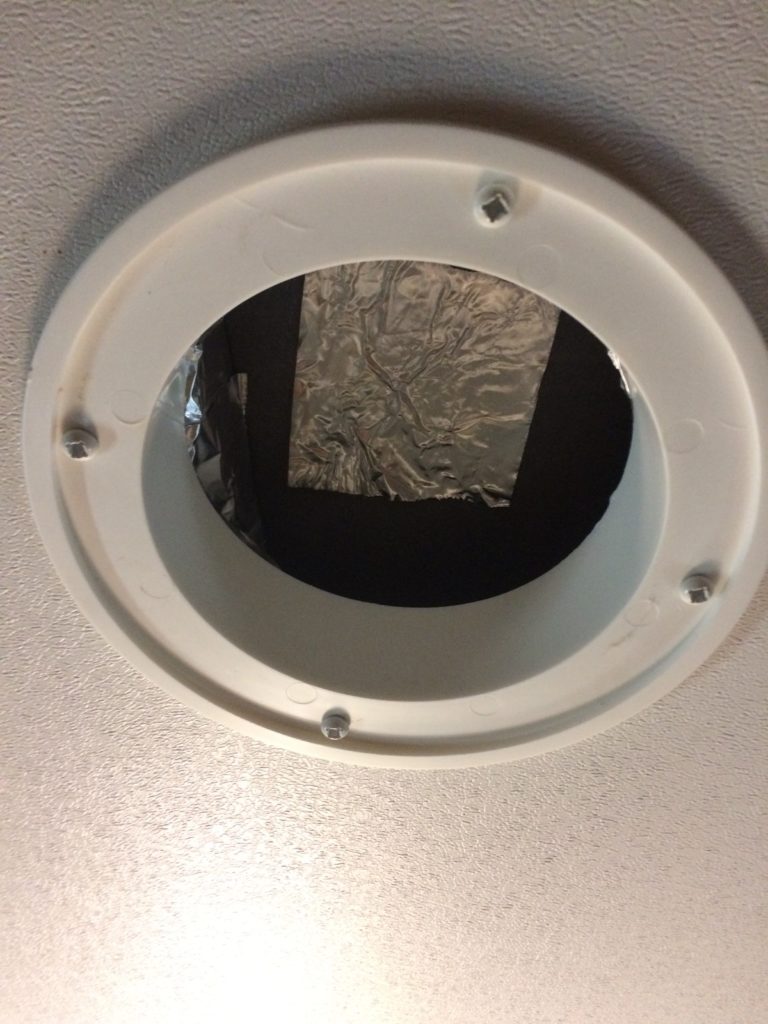 view of the a/c vent with the cover removed
